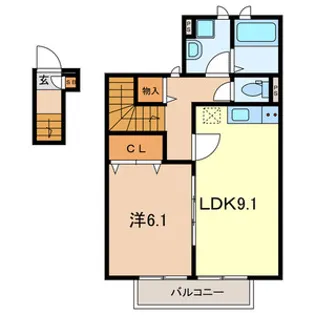 アムールセンタービレッジⅡ【2階】の間取り