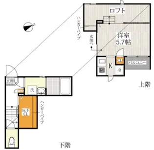 CB東川口レクス【1階】の間取り