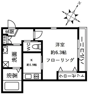 HEBEL宮原【2階】の間取り