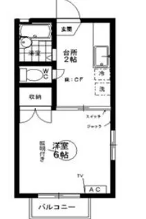 パークサイドシャトレWS−B棟【2階】の間取り