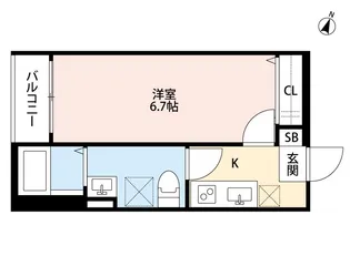 エルグレイス蕨【3階】の間取り
