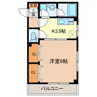 エスペランサ北浦和【1階】の間取り