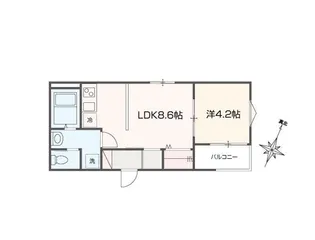 MELLAS大宮【1階】の間取り