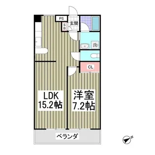 ファーストヒルズⅡ【1階】の間取り