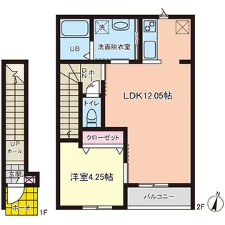 コンフィデンス白岡A【2階】の間取り
