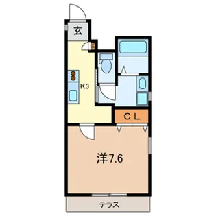 クレールメゾン元町【1階】の間取り