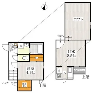 CB与野本町リュッカ【2階】の間取り