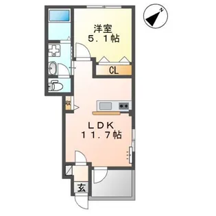 ヴァンベールⅠ【1階】の間取り