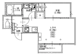 KEIAI RESIDENCE 北上尾Ⅴ【2階】の間取り