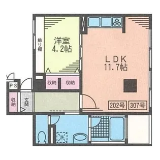 フローラガーデン【2階】の間取り
