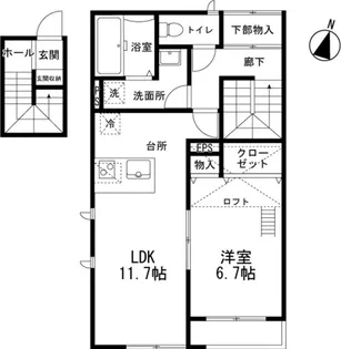 アンクレット【2階】の間取り