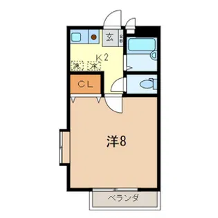 プランドール栗【1階】の間取り