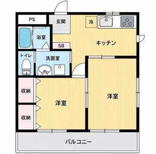 カーサプレイン【2階】の間取り