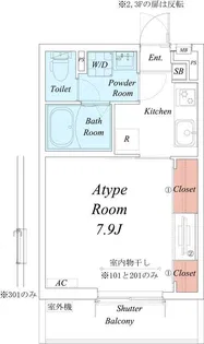 リブリ・Rosemary【3階】の間取り