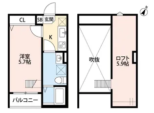 Three forest 東大宮(スリーフォレスト ヒガシオオミヤ)【2階】の間取り