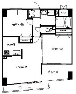 BECK EAST【6階】の間取り