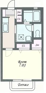 クレセントB【1階】の間取り