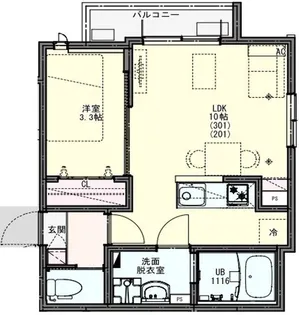 KEIAI RESIDENCE 北上尾【3階】の間取り