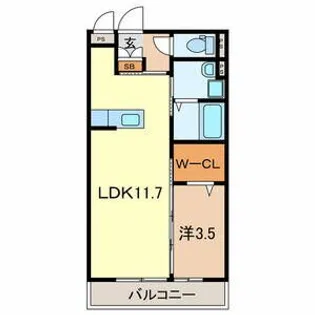 プランドール【3階】の間取り