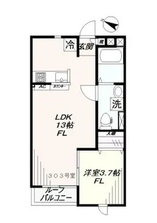 ボヌール和光【3階】の間取り