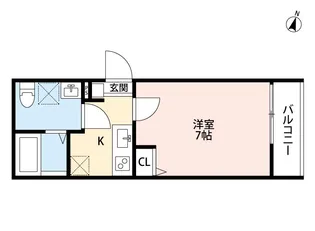 イーストヴィレッジ【1階】の間取り