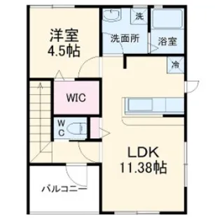 リーブルファイン八丁目1号棟【2階】の間取り