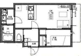 KEIAI RESIDENCE 北上尾Ⅲ【2階】の間取り