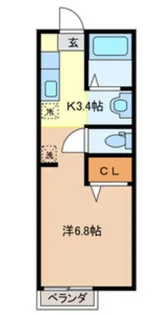 栗原ハイツA【2階】の間取り