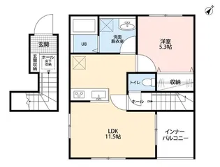 リーブルファイン岩槻駅前【2階】の間取り