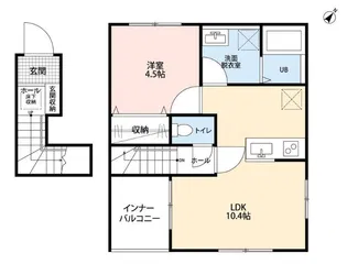 リーブルファイン岩槻駅前【2階】の間取り