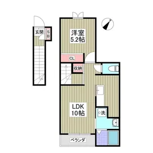 グランデ・ヒルズ【2階】の間取り