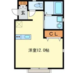 ドエルF B棟【1階】の間取り