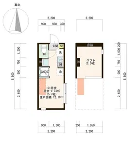 ハーモニーテラス尾久駅前【1階】の間取り