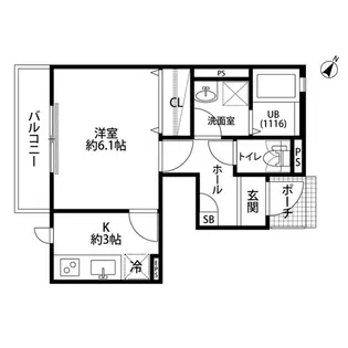アムール 北上尾【1階】の間取り