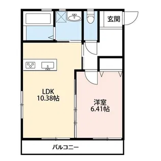 B・キャッスル宮原【1階】の間取り
