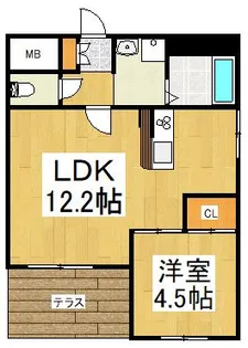 オリーブハウス【1階】の間取り