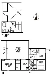 Welina Ⅰ、Ⅱ【1階】の間取り