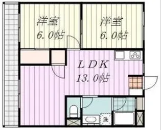 ライブタウン美沢【607号室】の間取り