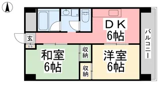 第1ミサワハイツ【202号室】の間取り
