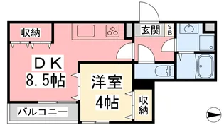 グレイスフル空港通【603号室】の間取り