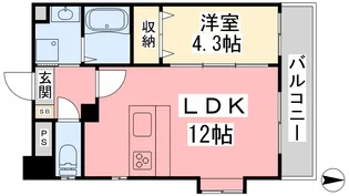 グレイスフル空港通【702号室】の間取り