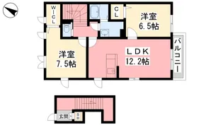レジデンスTAKAO【2階】の間取り