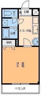 スカイハイツW【1階】の間取り