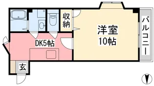 スカイハイツW【1階】の間取り