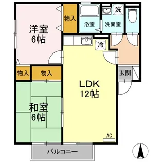 セジュール和泉Ⅱ A棟【201号室】の間取り