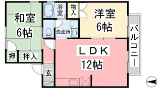 セジュール林B棟【101号室】の間取り