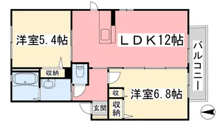 プロヴァンスガーデン B棟【2階】の間取り