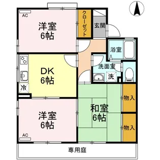 セジュール一色C棟【102号室】の間取り