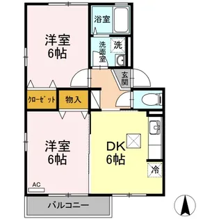 アリスB棟【102号室】の間取り