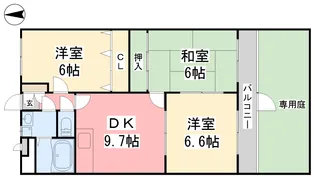 ベイリーフA【1階】の間取り